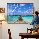 Caribbean Ocean Pier Seascape Wall Art Canvas Print, by MyGreatCanvas | Canvas Wall Art Prints | Photo Prints & Wall Decor