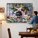 Graffiti Dog Wall Art Decor for Teen Bedroom - Abstract by MyGreatCanvas | Canvas Wall Art Prints | Photo Prints & Wall Decor