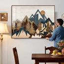 Wood Style Mountain Wall Art Canvas Print, Layered Wood by MyGreatCanvas | Canvas Wall Art Prints | Photo Prints & Wall Decor