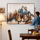 Layered Wooden Mountain Wall Art Canvas Print, Modern Rustic by MyGreatCanvas | Canvas Wall Art Prints | Photo Prints & Wall Decor