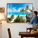 Tropical Beach Wall Art Canvas Print, Palm Tree Ocean by MyGreatCanvas | Canvas Wall Art Prints | Photo Prints & Wall Decor