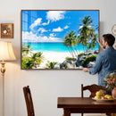 Tropical Beach Wall Art Canvas Print, Palm Tree Ocean by MyGreatCanvas | Canvas Wall Art Prints | Photo Prints & Wall Decor