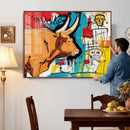 Basquiat Style Bull Graffiti Wall Art Canvas Print, Street by MyGreatCanvas | Canvas Wall Art Prints | Photo Prints & Wall Decor