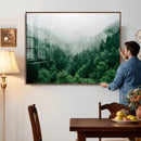 Misty Pine Forest Wall Art Canvas Print, Foggy Evergreen by MyGreatCanvas | Canvas Wall Art Prints | Photo Prints & Wall Decor