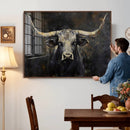 Rustic Longhorn Bull Wall Art Canvas Print – Vintage Western by MyGreatCanvas | Canvas Wall Art Prints | Photo Prints & Wall Decor