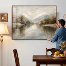 Abstract Landscape Wall Art Canvas Print, Modern Lake by MyGreatCanvas | Canvas Wall Art Prints | Photo Prints & Wall Decor