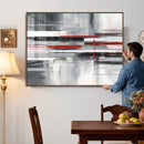 Gray Red Abstract Wall Art Canvas Print, Modern Abstract by MyGreatCanvas | Canvas Wall Art Prints | Photo Prints & Wall Decor
