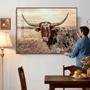 Texas Longhorn Wall Art Canvas Print – Western Cattle Ranch by MyGreatCanvas | Canvas Wall Art Prints | Photo Prints & Wall Decor
