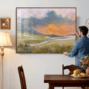Mountain Sunset Wall Art Canvas Print Vintage Landscape by MyGreatCanvas | Canvas Wall Art Prints | Photo Prints & Wall Decor