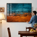 Teal Orange Abstract Wall Art Canvas Print Modern Large by MyGreatCanvas | Canvas Wall Art Prints | Photo Prints & Wall Decor