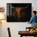 Highland Cow Wall Art Canvas Print – Moody Dark Rustic by MyGreatCanvas | Canvas Wall Art Prints | Photo Prints & Wall Decor