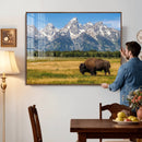 Bison in Mountain Landscape Wall Art Canvas Print – Western by MyGreatCanvas | Canvas Wall Art Prints | Photo Prints & Wall Decor