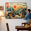 Yayoi Kusama Boho Mountain Landscape Large Wall Art, by MyGreatCanvas | Canvas Wall Art Prints | Photo Prints & Wall Decor
