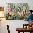 Vintage Birds and Flowers Wall Art Canvas Print, Botanical by MyGreatCanvas | Canvas Wall Art Prints | Photo Prints & Wall Decor