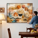 Geometric Boho Abstract Wall Art Canvas Print, Orange Blue by MyGreatCanvas | Canvas Wall Art Prints | Photo Prints & Wall Decor