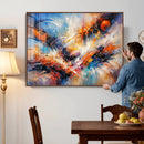Lyrical Abstraction Wall Art Canvas Print, Orange Blue by MyGreatCanvas | Canvas Wall Art Prints | Photo Prints & Wall Decor