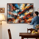 Lyrical Abstrac Wall Art Canvas Print, Orange Blue Abstract by MyGreatCanvas | Canvas Wall Art Prints | Photo Prints & Wall Decor