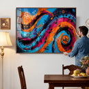 Geometric Abstract Wall Art Canvas Print, Orange Blue by MyGreatCanvas | Canvas Wall Art Prints | Photo Prints & Wall Decor