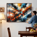 Geometric Abstract Wall Art Canvas Print, Orange Blue by MyGreatCanvas | Canvas Wall Art Prints | Photo Prints & Wall Decor