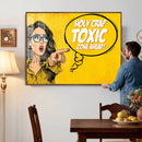 Pop Art Print Bathroom Sign Wall Art Canvas Print — Funny by MyGreatCanvas | Canvas Wall Art Prints | Photo Prints & Wall Decor