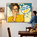 Pop Art Print Bathroom Sign Wall Art Canvas Print — Funny by MyGreatCanvas | Canvas Wall Art Prints | Photo Prints & Wall Decor
