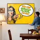Pop Art Print Bathroom Sign Wall Art Canvas Print — Funny by MyGreatCanvas | Canvas Wall Art Prints | Photo Prints & Wall Decor
