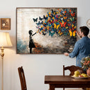 Banksy Graffiti Butterfly Girl Wall Art Canvas Print, Framed by MyGreatCanvas | Canvas Wall Art Prints | Photo Prints & Wall Decor