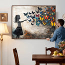 Banksy Butterfly Girl Wall Art Canvas Print, Framed Street by MyGreatCanvas | Canvas Wall Art Prints | Photo Prints & Wall Decor