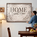 Home Sweet Home Wall Art Canvas Print, Floral Farmhouse by MyGreatCanvas | Canvas Wall Art Prints | Photo Prints & Wall Decor