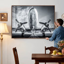Propeller Plane Wall Art Canvas Print, Black and White by MyGreatCanvas | Canvas Wall Art Prints | Photo Prints & Wall Decor