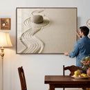 Zen Garden Stone Sand Canvas | Japanese Rock Garden Wall Art by MyGreatCanvas | Canvas Wall Art Prints | Photo Prints & Wall Decor