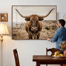 Texas Longhorn Bull Wall Art Canvas Print, Western Farmhouse by MyGreatCanvas | Canvas Wall Art Prints | Photo Prints & Wall Decor