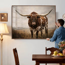 Texas Longhorn Canvas Wall Art Western Bull Desert Moody by MyGreatCanvas | Canvas Wall Art Prints | Photo Prints & Wall Decor