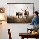 Texas Longhorn Canvas Wall Art Western Bull Desert Moody by MyGreatCanvas | Canvas Wall Art Prints | Photo Prints & Wall Decor