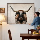 Texas Longhorn Canvas Wall Art Western Bull Desert Moody by MyGreatCanvas | Canvas Wall Art Prints | Photo Prints & Wall Decor