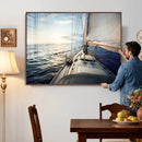 Sailboat Wall Art Canvas Print, Ocean Sunset Sailing Framed by MyGreatCanvas | Canvas Wall Art Prints | Photo Prints & Wall Decor