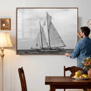 Vintage Sailboat Wall Art Canvas Print, Black and White by MyGreatCanvas | Canvas Wall Art Prints | Photo Prints & Wall Decor