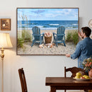 Large Beach Canvas Wall Art Coastal Adirondack Chairs Ocean by MyGreatCanvas | Canvas Wall Art Prints | Photo Prints & Wall Decor