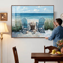 Beach Canvas Wall Art Coastal Adirondack Chairs Ocean by MyGreatCanvas | Canvas Wall Art Prints | Photo Prints & Wall Decor