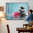 Zen Canvas Wall Art Lotus Flower Stacked Stones Teal Spa by MyGreatCanvas | Canvas Wall Art Prints | Photo Prints & Wall Decor