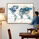 Watercolor World Map Canvas Wall Art Print – Abstract by MyGreatCanvas | Canvas Wall Art Prints | Photo Prints & Wall Decor