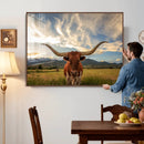 Texas Longhorn Canvas Wall Art – Majestic Triptych Animal by MyGreatCanvas | Canvas Wall Art Prints | Photo Prints & Wall Decor