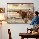 Texas Longhorn Wall Art Canvas Print, Rustic Ranch Decor, by MyGreatCanvas | Canvas Wall Art Prints | Photo Prints & Wall Decor