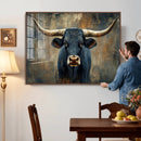 Texas Western Wall Art Canvas Print - Abstract Cow Longhorn by MyGreatCanvas | Canvas Wall Art Prints | Photo Prints & Wall Decor