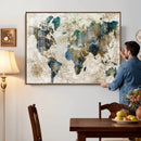 Framed Vintage World Map Wall Art – Abstract Map Canvas by MyGreatCanvas | Canvas Wall Art Prints | Photo Prints & Wall Decor