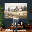 Rustic Farmhouse Barn Wall Art | 3-Panel Framed Gallery Wrap