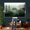 Foggy Forest Wall Art – Tranquil Green Woodland Canvas by MyGreatCanvas | Canvas Wall Art Prints | Photo Prints & Wall Decor