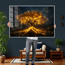 Golden Tree of Life Canvas Wall Art Print - Majestic Glowing by MyGreatCanvas | Canvas Wall Art Prints | Photo Prints & Wall Decor