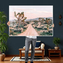 Joshua Tree Park Wall Art Canvas Print – Framed Desert Road by MyGreatCanvas | Canvas Wall Art Prints | Photo Prints & Wall Decor