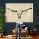 Longhorn Skull Wall Art Canvas Print – Rustic Western by MyGreatCanvas | Canvas Wall Art Prints | Photo Prints & Wall Decor